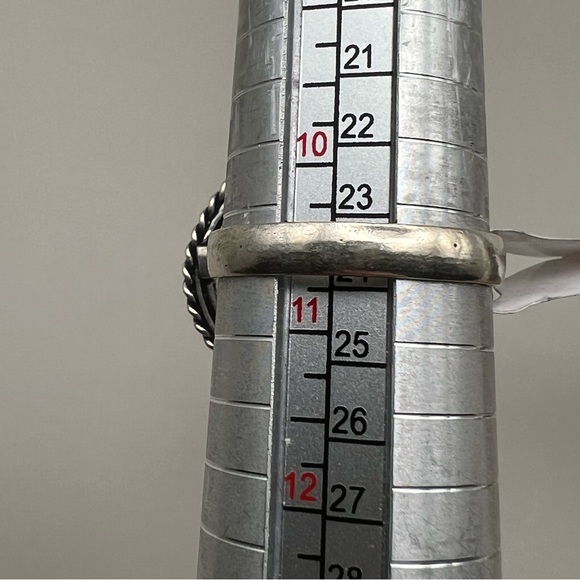 New Quartz Crystal Stone Sterling Silver Overlay Ring Size 10.5 - 10-75 - Picture 5 of 6